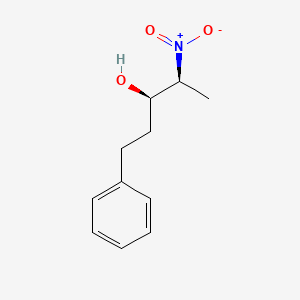 molecular formula C11H15NO3 B12716897 Benzenepropanol, alpha-((1R)-1-nitroethyl)-, (alphaS)-rel- CAS No. 138668-13-0