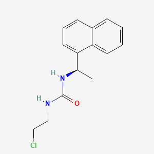 molecular formula C15H17ClN2O B12717028 Urea, 1-(2-chloroethyl)-3-(1-naphthyl-1-ethyl)-, d- CAS No. 102433-62-5