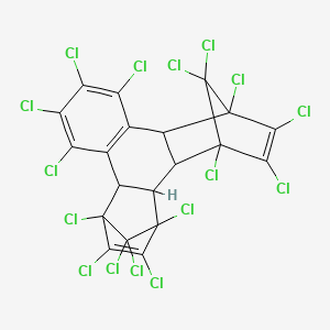 molecular formula C20H4Cl16 B12717039 1,4,5,6,7,10,11,12,13,16,17,18,19,19,20,20-hexadecachlorohexacyclo[14.2.1.14,7.02,15.03,8.09,14]icosa-5,9(14),10,12,17-pentaene CAS No. 80789-64-6