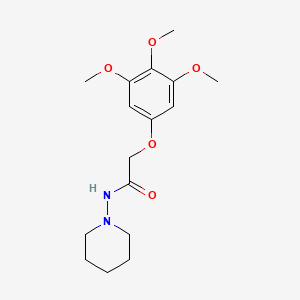 molecular formula C16H24N2O5 B12717085 Acetamide, N-1-piperidinyl-2-(3,4,5-trimethoxyphenoxy)- CAS No. 116876-90-5