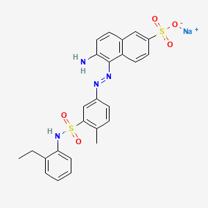 Sodium 6-amino-5-((3-(((2-ethylphenyl)amino)sulphonyl)-4-methylphenyl)azo)naphthalene-2-sulphonate