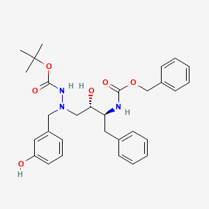 5S-(Benzyloxycarbonyl)amino-2-N-(t-butyloxycarbonyl)amino-4S-hydroxy-1-(3-hydroxyphenyl)-6-phenyl-2-azahexane