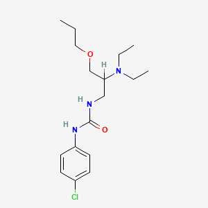 molecular formula C17H28ClN3O2 B12717179 N-(4-Chlorophenyl)-N'-(2-(diethylamino)-3-propoxypropyl)urea CAS No. 86398-68-7