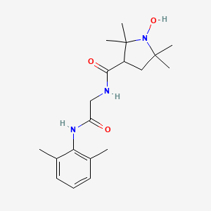 1-Pyrrolidinyloxy, 3-(((2-((2,6-dimethylphenyl)amino)-2-oxoethyl)amino)carbonyl)-2,2,5,5-tetramethyl-