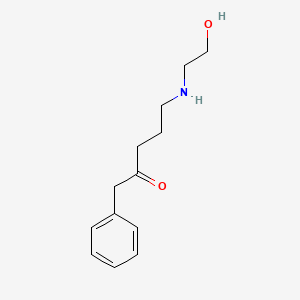 2-Pentanone, 5-((2-hydroxyethyl)amino)-1-phenyl-