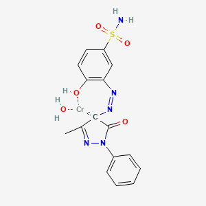 (3-((4,5-Dihydro-3-methyl-5-oxo-1-phenyl-1H-pyrazol-4-yl)azo)-4-hydroxybenzene-1-sulphonamidato(2-))hydroxychromium