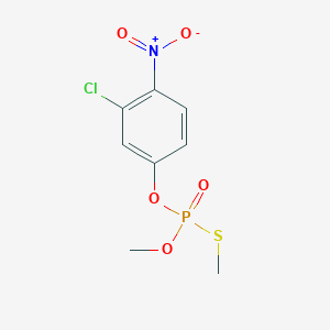 molecular formula C8H9ClNO5PS B12717284 O-(3-Chloro-4-nitrophenyl) O,S-dimethyl phosphorothioate CAS No. 90110-57-9