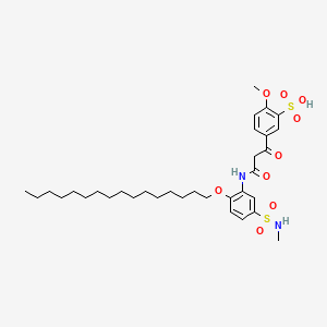 5-(3-((2-(Hexadecyloxy)-5-((methylamino)sulphonyl)phenyl)amino)-1,3-dioxopropyl)-2-methoxybenzenesulphonic acid