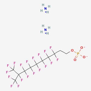 molecular formula C11H12F19N2O4P B12717324 Diammonium 3,3,4,4,5,5,6,6,7,7,8,8,9,10,10,10-hexadecafluoro-9-(trifluoromethyl)decyl phosphate CAS No. 93857-49-9