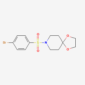molecular formula C13H16BrNO4S B1271735 8-((4-溴苯基)磺酰基)-1,4-二氧杂-8-氮杂螺[4.5]癸烷 CAS No. 849532-19-0