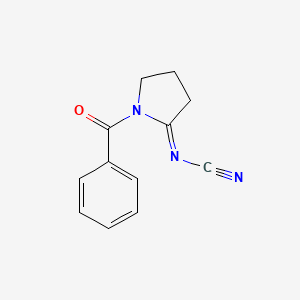 molecular formula C12H11N3O B12717416 1-Benzoyl-N-cyano-2-pyrrolidinimine CAS No. 159383-38-7