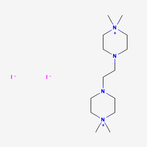 molecular formula C14H32I2N4 B12717520 Piperazinium, 4,4'-ethylenebis(1,1-dimethyl-, diiodide CAS No. 109438-05-3