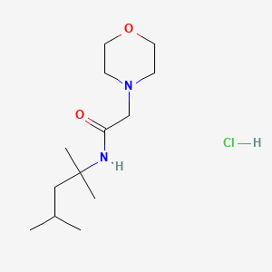 molecular formula C13H27ClN2O2 B12717740 4-Morpholineacetamide, N-(1,1,3-trimethylbutyl)-, hydrochloride CAS No. 108924-58-9