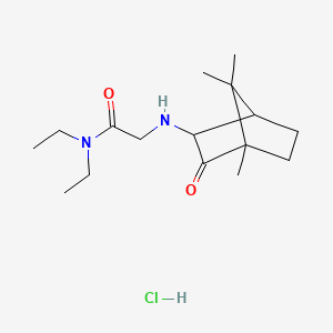 molecular formula C16H29ClN2O2 B12717792 N,N-Diethyl-2-((2-oxo-3-bornyl)amino)acetamide hydrochloride CAS No. 97646-20-3