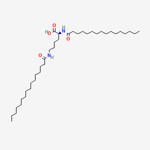 molecular formula C38H74N2O4 B12717794 Dipalmitoyllysine CAS No. 20257-67-4