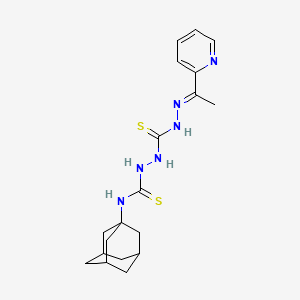 molecular formula C19H26N6S2 B12717807 1-(1-adamantyl)-3-[[(E)-1-(2-pyridyl)ethylideneamino]carbamothioylamino]thiourea CAS No. 127142-19-2