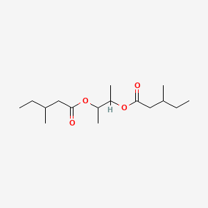 molecular formula C16H30O4 B12717888 2,3-Butanediol bis(3-methylpentanoate) CAS No. 84006-19-9