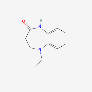 molecular formula C11H14N2O B12717933 2H-1,5-Benzodiazepin-2-one, 1,3,4,5-tetrahydro-5-ethyl- CAS No. 120192-33-8