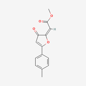 molecular formula C14H12O4 B12717957 Methyl (5-(4-methylphenyl)-3-oxo-2(3H)-furanylidene)acetate CAS No. 97180-96-6