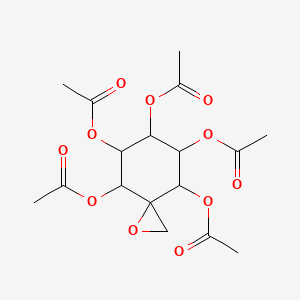 molecular formula C17H22O11 B12718030 Myoinositol 12-O, C-methylene-1-pentaacetate CAS No. 5348-95-8