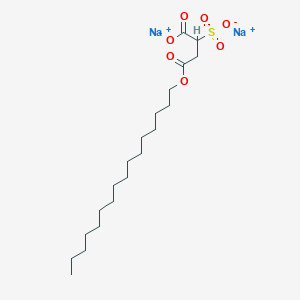 molecular formula C20H36Na2O7S B12718074 Disodium 4-hexadecyl 2-sulphonatosuccinate CAS No. 13197-74-5