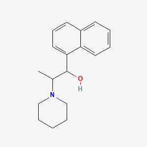 molecular formula C18H23NO B12718082 2-Piperidinyl-1-alpha-naphthyl-1-propanol CAS No. 28419-47-8