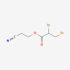 molecular formula C6H7Br2NO2 B12718092 beta-Cyanoethyl 2,3-dibromopropionate CAS No. 27983-69-3