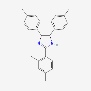 molecular formula C25H24N2 B12718103 2-(2,4-Dimethylphenyl)-4,5-bis(4-methylphenyl)-1H-imidazole CAS No. 121111-59-9