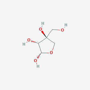 molecular formula C5H10O5 B12718130 D-Apio-beta-L-furanose CAS No. 30912-14-2