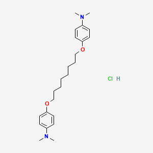 molecular formula C24H37ClN2O2 B12718169 Aniline, 4,4'-(octamethylenedioxy)bis(N,N-dimethyl-, hydrochloride CAS No. 118924-98-4