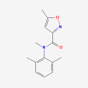 molecular formula C14H16N2O2 B12718186 3-Isoxazolecarboxamide, N,5-dimethyl-N-(2,6-dimethylphenyl)- CAS No. 130403-01-9