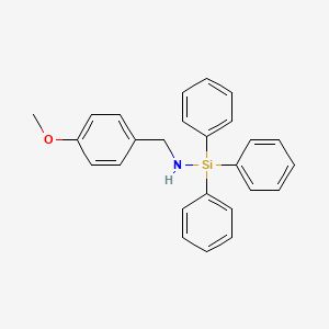 molecular formula C26H25NOSi B12718285 Silanamine, N-((4-methoxyphenyl)methyl)-1,1,1-triphenyl- CAS No. 80930-70-7