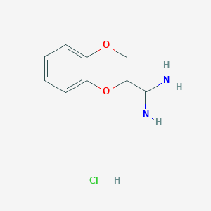 molecular formula C9H11ClN2O2 B1271904 Benzodioxan-2-carboxamidine hydrochloride CAS No. 85084-36-2