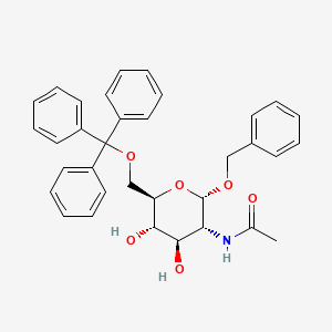molecular formula C34H35NO6 B1271915 苄基 2-乙酰氨基-2-脱氧-6-O-三苯甲基-α-D-吡喃葡萄糖苷 CAS No. 33493-71-9