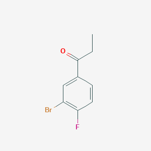 molecular formula C9H8BrFO B1271923 3'-溴-4'-氟丙基苯甲酮 CAS No. 202865-82-5