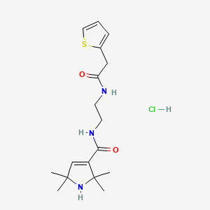 1H-Pyrrole-3-carboxamide, 2,5-dihydro-2,2,5,5-tetramethyl-N-(2-((2-thienylacetyl)amino)ethyl)-, monohydrochloride