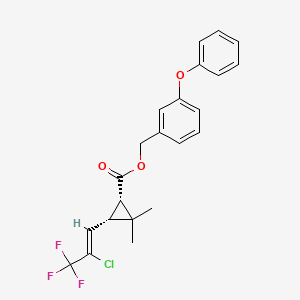 Cyclopropanecarboxylic acid, 3-(2-chloro-3,3,3-trifluoro-1-propenyl)-2,2-dimethyl-, (3-phenoxyphenyl)methyl ester, (1alpha,3alpha(Z))-