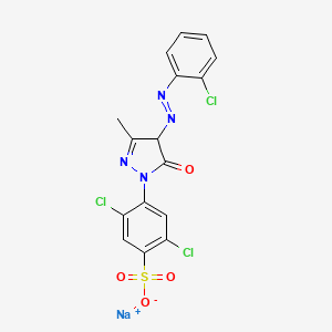 Sodium 2,5-dichloro-4-(4-((2-chlorophenyl)azo)-4,5-dihydro-3-methyl-5-oxo-1H-pyrazol-1-yl)benzenesulphonate