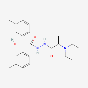 Benzeneacetic acid, alpha-hydroxy-3-methyl-alpha-(3-methylphenyl)-, 2-(2-(diethylamino)-1-oxopropyl)hydrazide