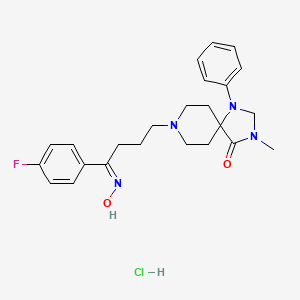 1,3,8-Triazaspiro(4.5)decan-4-one, 8-(4-(4-fluorophenyl)-4-(hydroxyimino)butyl)-3-methyl-1-phenyl-, monohydrochloride