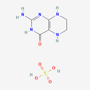 molecular formula C6H11N5O5S B12719456 2-Amino-5,6,7,8-tetrahydro-1H-pteridin-4-one sulphate CAS No. 20350-44-1