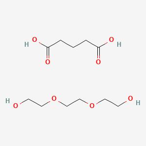 molecular formula C11H22O8 B12719469 2-[2-(2-Hydroxyethoxy)ethoxy]ethanol;pentanedioic acid CAS No. 179761-35-4