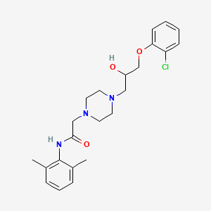 molecular formula C23H30ClN3O3 B12719519 2-[4-[3-(2-chlorophenoxy)-2-hydroxypropyl]piperazin-1-yl]-N-(2,6-dimethylphenyl)acetamide CAS No. 1647922-32-4