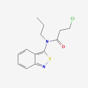 molecular formula C13H15ClN2OS B12719524 N-(2,1-Benzisothiazol-3-yl)-3-chloro-N-propylpropanamide CAS No. 68268-20-2