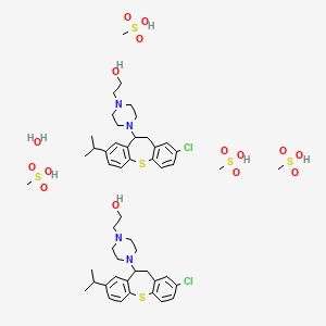 2-[4-(3-chloro-8-propan-2-yl-5,6-dihydrobenzo[b][1]benzothiepin-6-yl)piperazin-1-yl]ethanol;methanesulfonic acid;hydrate