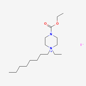 molecular formula C17H35IN2O2 B12719560 4-Carboxy-1-ethyl-1-octylpiperazinium iodide ethyl ester CAS No. 110029-79-3