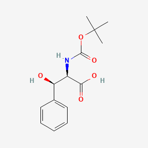 B1271957 (2R,3R)-rel-2-((tert-Butoxycarbonyl)amino)-3-hydroxy-3-phenylpropanoic acid CAS No. 93847-77-9