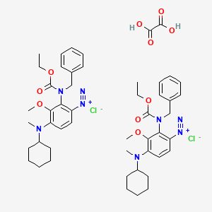 Bis(2-(benzyl(ethoxycarbonyl)amino)-4-(cyclohexylmethylamino)-3-methoxybenzenediazonium chloride), oxalate