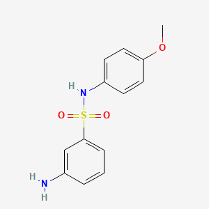 molecular formula C13H14N2O3S B1271960 3-氨基-N-(4-甲氧基苯基)-苯磺酰胺 CAS No. 201996-24-9