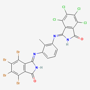 4,5,6,7-Tetrabromo-3-[[2-methyl-3-[(4,5,6,7-tetrachloro-1-oxo-1H-isoindol-3-YL)amino]phenyl]amino]-1H-isoindol-1-one